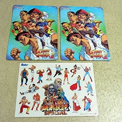 下敷き・ノート・ステッカー ストリートファイターII等