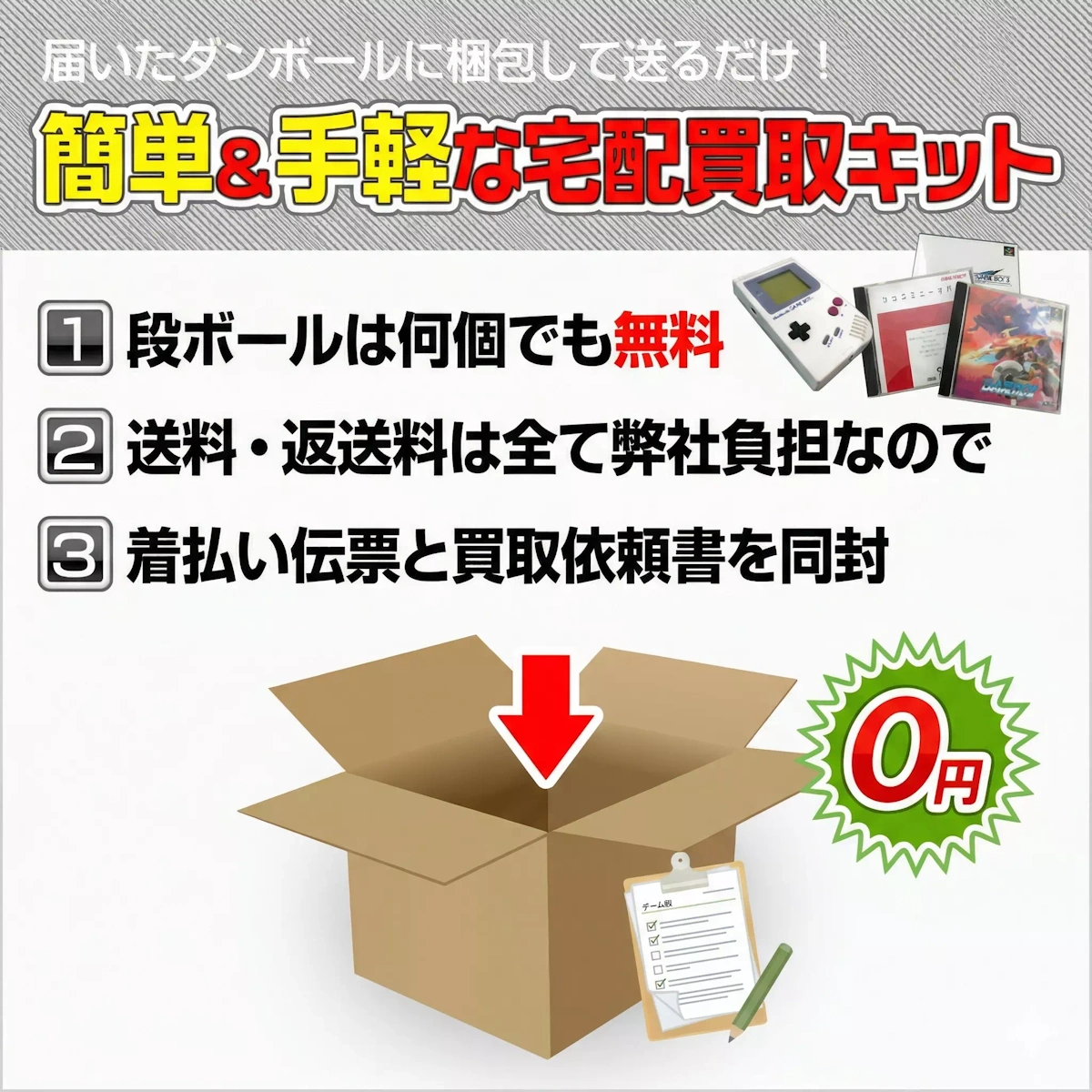 簡単＆手軽な宅配買取キット