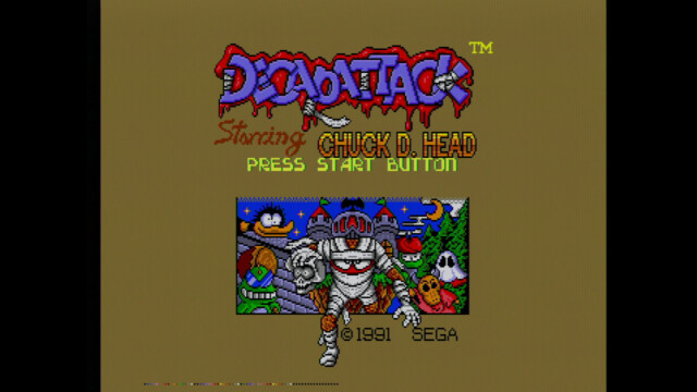 Decap Attackのタイトル画面