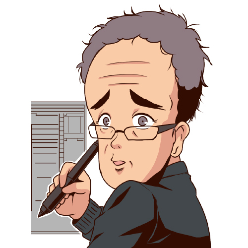 ボイラー松井の似顔絵